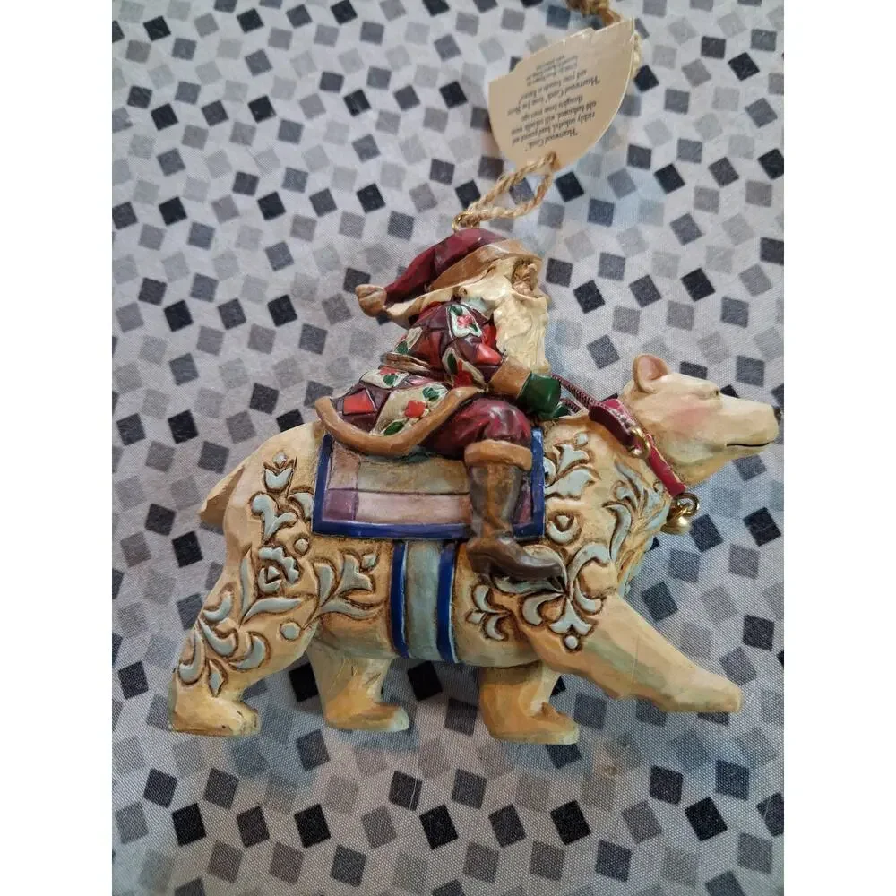 Lot Of 3 Jim Shore Heartwood Creek Ornaments. Santa On Animals